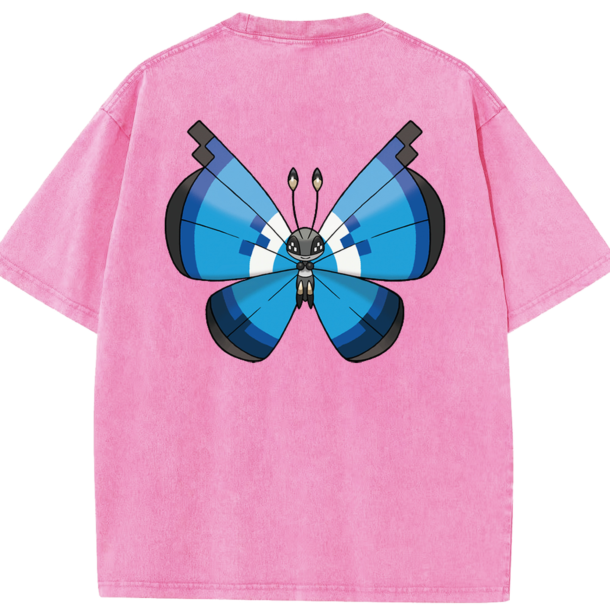 （画像用） ポケットモンスター Pokémon 綿100% ヴィンテージ風 半袖Tシャツ（背面プリント）